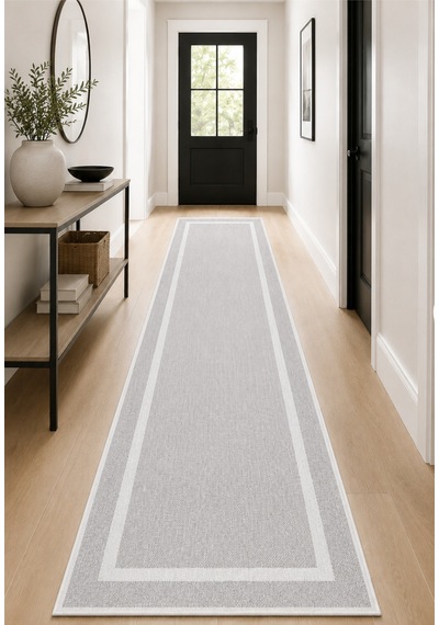 Modern Sisal 8001 Gri Krem Leke Tutmayan Kaymaz Taban Salon Mutfak Koridor Balkon Halısı