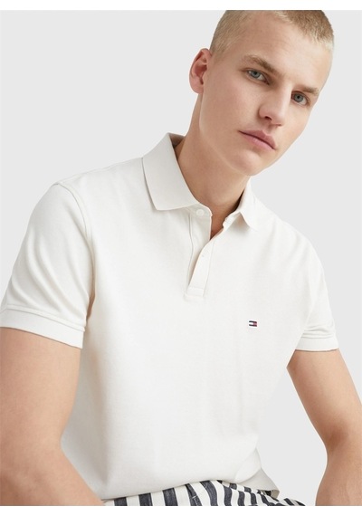 Tommy Hilfiger Tommy Hılfıger Erkek T-shırt Mw0mw17770-ac0 Beyaz