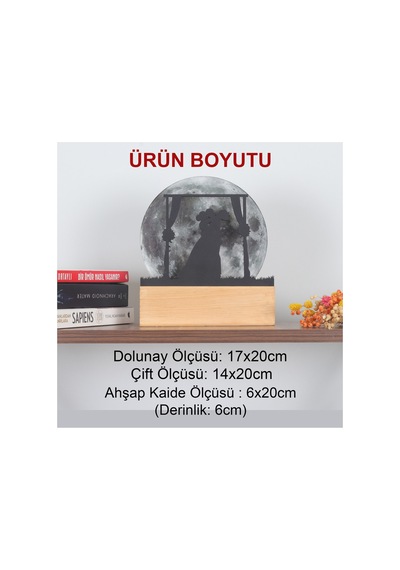 Led Işıklı Pleksi Dolunay Kişiselleştirilebilir Biblo Mariage Sarılan Gelin Damat Anahtar Askılı Gri - 737336431 Gri