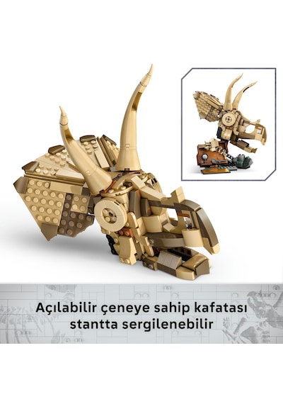 LEGO® Jurassic World Dinozor Fosilleri: Triceratops Kafatası 76969 -9 Yaş ve Üzeri Çocuklar için Yaratıcı Oyuncak Dinozor Yapım Seti(468P)