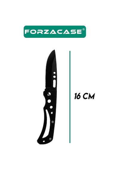 Forzacase Paslanmaz Çelik Ultra Keskin Outdoor Avcılık Kamp Çakısı Fc344 Siyah