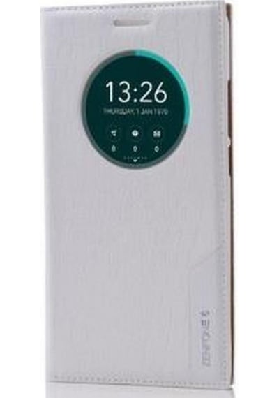 Zenfone 6 İle Uyumlu Rock Serisi Kapaklı Kılıf Beyaz