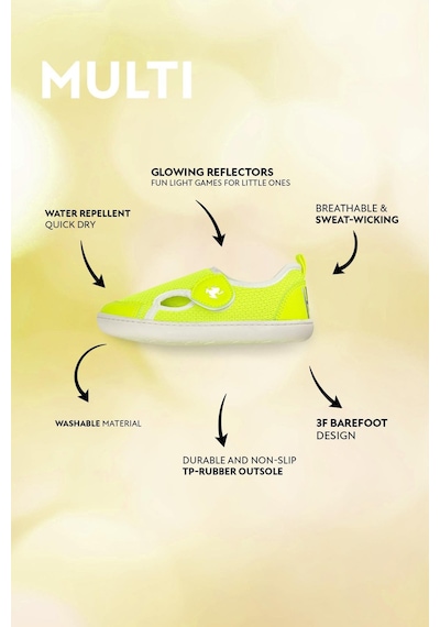 Multi Neon Mix Sarı Barefoot Çocuk Ayakkabı Neon Mix