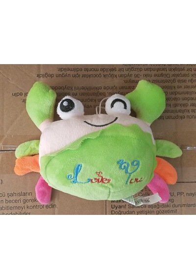 Oyuncak Peluş Sevimli Yeşil Yengeç Uyku Arkadaşı 25 Cm Çok Renkli