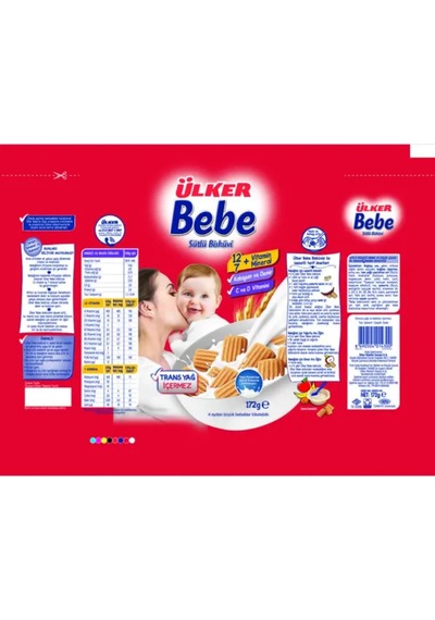 Ülker 12 Vitamin 7 Mineral Sütlü Bebe Bisküvisi 172 G
