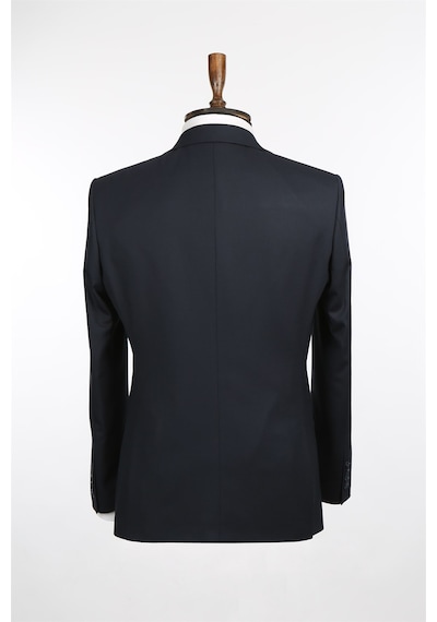 Jakamen Lacivert Slim Fit Yelekli Sivri Yaka Erkek Takım Elbise Lacivert