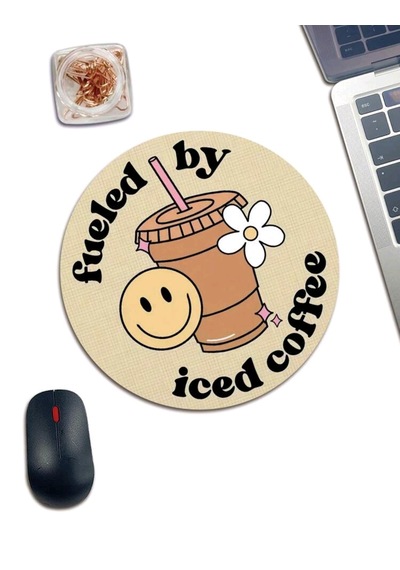 Fueled By İced Coffee Yazılı Mouse Pad