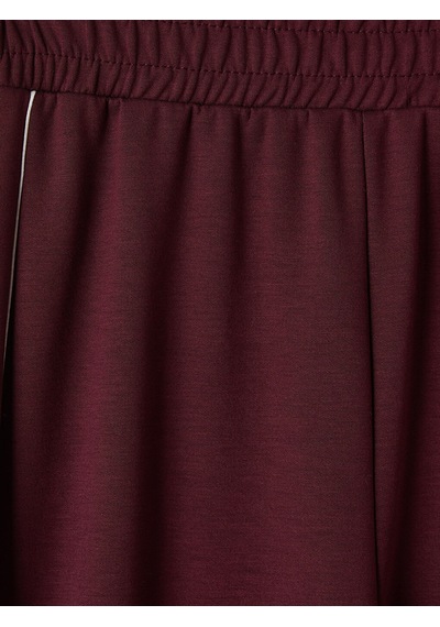 Lcw Modest Mürdüm Şerit Detaylı Soft Touch Kadın Eşofman Altı