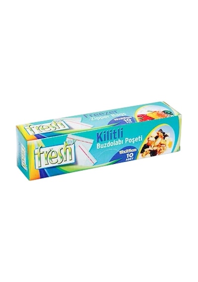 Fresh Up Küçük Boy Kilitli Buzdolabı Poşeti 10'lu 19 x 25 CM