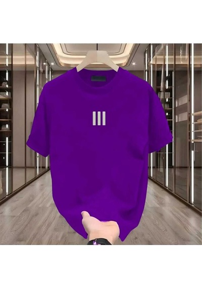 Kozia Outdoors Maloçbey 3 Çizgi Baskılı Oversize Unisex Basic O Yaka T-shirt Mor Kozia Outdoors Maloçbey 3 Çizgi Baskılı Oversize Unisex Basic O Yaka T-shirt Mor