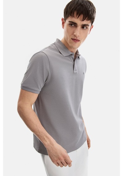 Back And Bond Gri Regular Fit Polo Yaka Tişört