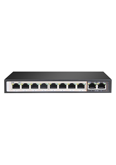 Tiandy PS-1008E-2G 8 Port Poe 2 Port Gigabit Uplink Yönetilmeyen AI POE Switch