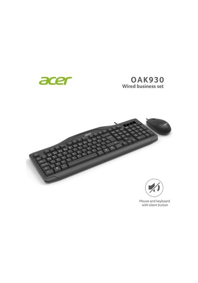 Acer OAK-930 Kablolu Q Klavye Optik Mouse Set
