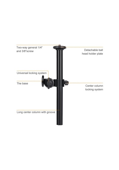 K&F Concept Çok Açılı Dönebilen Tripod Merkez Kolu