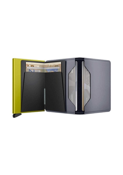 Secrid Slimwallet Matte Kartlık Cüzdan, Gri-mavi Çok Renkli