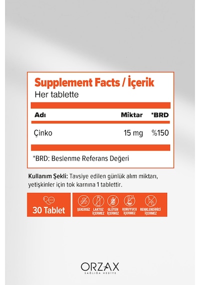 Ocean Picozinc Çinko Pikolinat 30 Tablet