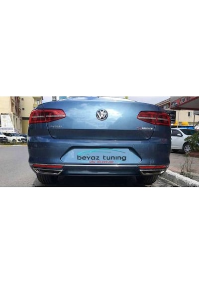 Volkswagen Passat B8 Krom Egzoz Görünümü Difüzör Çıtası 2015-2018