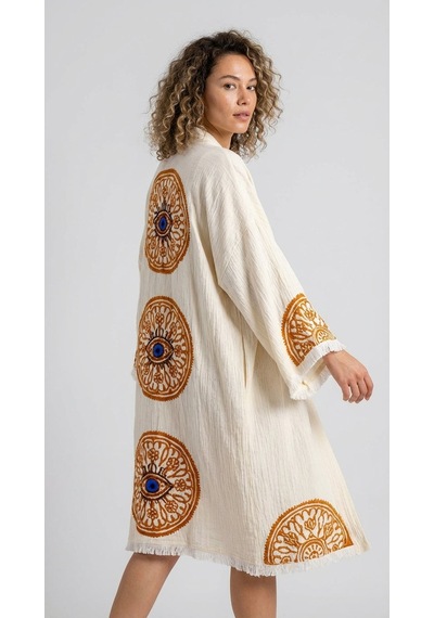 Brandsmiths Mandala Eye Kimono Sarı