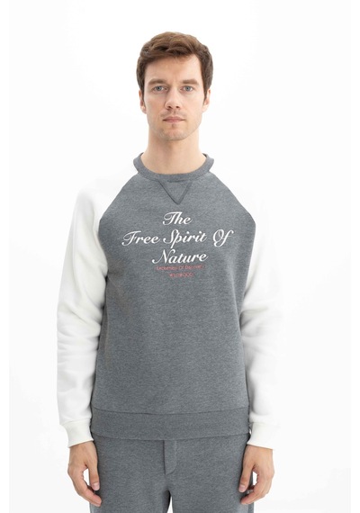AR-MA Arma Erkek Regular Fit Baskı Yazılı Bisiklet Yaka Sweatshirt 001