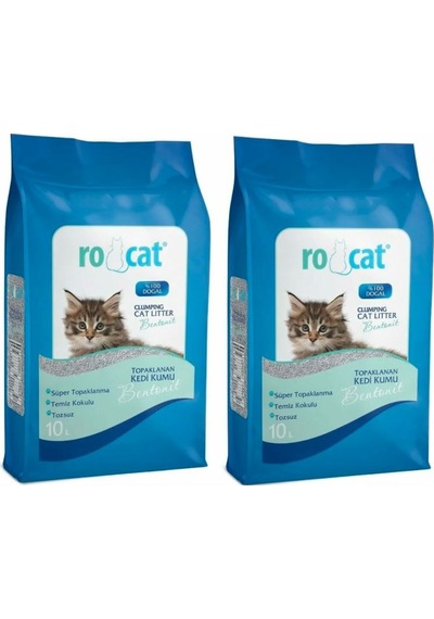 Rocat Kokusuz Bentonit Kedi Kumu 2 x 10 L