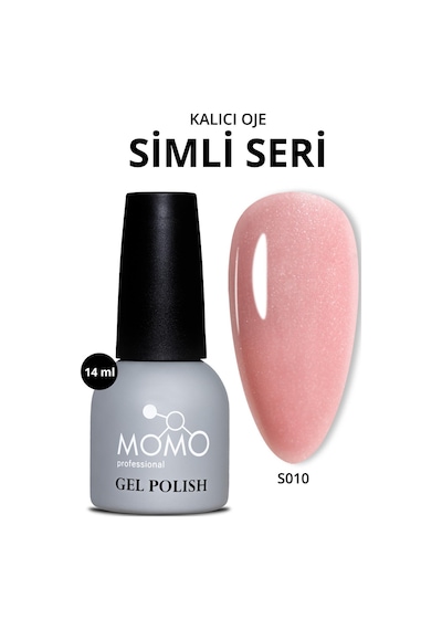 Momo Professional Kalıcı Oje S008 Simli Açık Yavruağzı 14 Ml