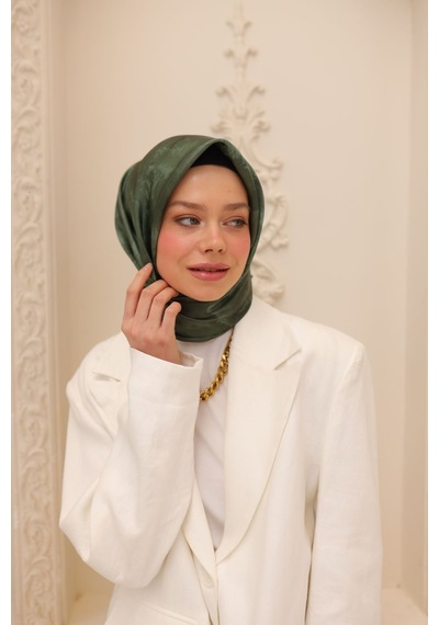 Silk Home Shiny Eşarp 75002-48 Çimen Yeşili, Koyu Yeşil