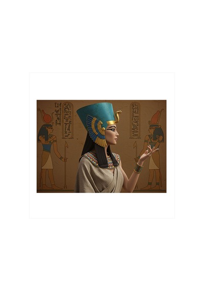 Nefertiti Kraliçe Portresi Hediyelik Mdf Tablo