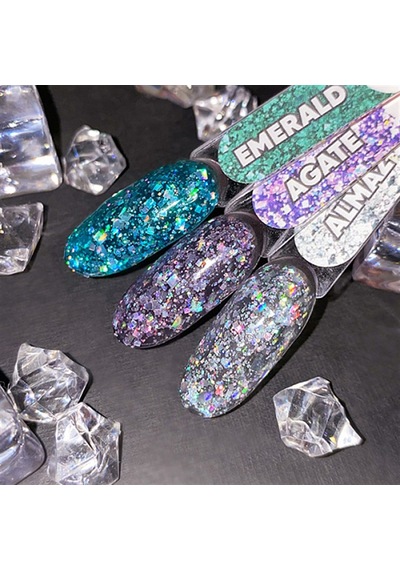 Nail Art Tasarım Jel Diamond Emerald 5 Gr Mavi