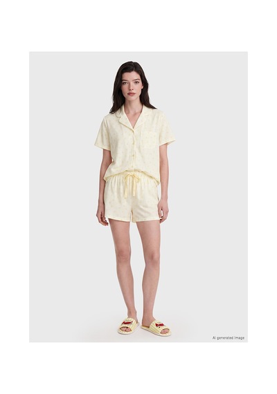 Lcw Dream Ekru Fiyonk Desenli Hamile Pijama Takım