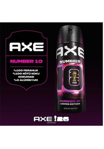 Axe Erkek Deodorant Number 10 Body Spray Limited Edition 150 Ml