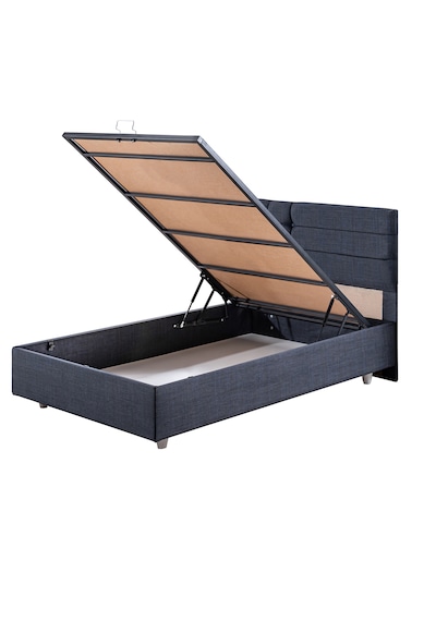Viyana Tek Kişilik Baza Başlık Comfort Yatak Seti Lacivert 90 x 190