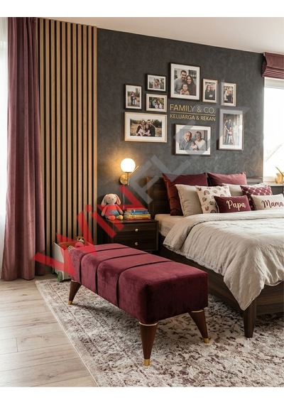 Winflex Çok Amaçlı Dekoratif Puf 38 X 100cm Mürdüm Renk