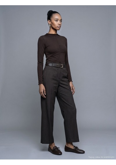 Dilvin 72785 Düz Paça Pantolon-kahve