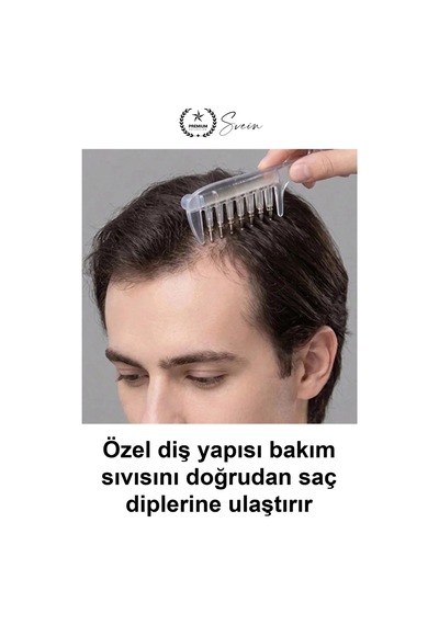 Saç Bakım Yağı Uygulama Tarağı Serum Aplikatörü Yeniden Doldurulabilir Hazneli Sızdırmaz Contalı Kaf Diğer