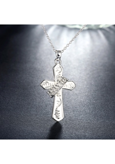 Yeni Moda Aksesuarları 925 Sterlıng Gümüş Takı Sterling Silver Crown Çapraz Kolye Kadınlar İçin Hediye Çok Renkli