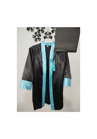Trendy Mall 2 Li Set Turkuaz Mezuniyet Cübbesi,mavi Okul İçin Mezuniyet Cübbe-kep Mavi Mavi Trendy Mall 2 Li Set Turkuaz Mezuniyet Cübbesi,mavi Okul İçin Mezuniyet Cübbe-kep Mavi Mavi