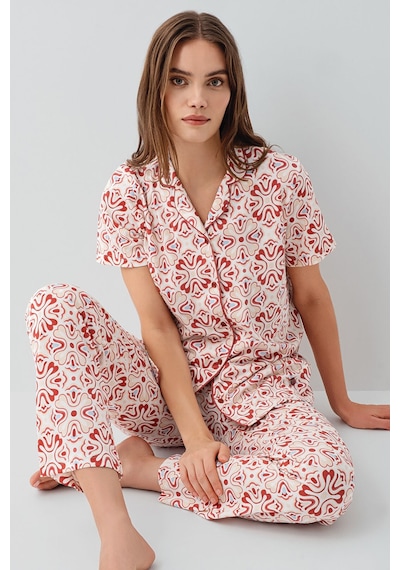 Pierre Cardin Kadın Bordo Gömlek Pijama Takım Pc9198-s-v1 Bordo