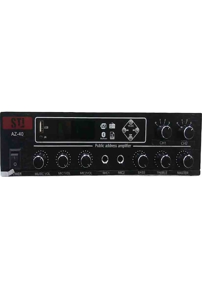 Stı Az-40 2X80W Trafolu Bluetooth-Radyo-Usb Çift Çıkış Anfi