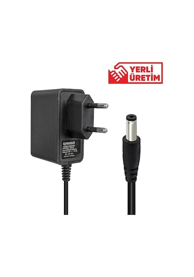 Weko 12 Volt 1 Amper 10 Watt Plastik Kasa Priz Tipi Adaptör 5.5x2.5 Uçlu Diğer