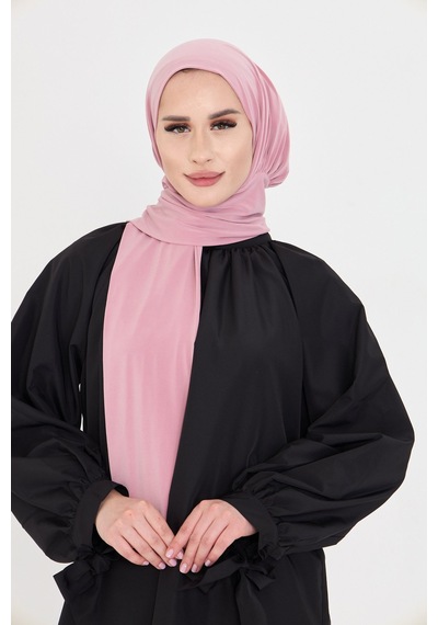 Hürrem Bone Pudra Pratik Hazır Geçmeli Tesettür Bone Sandy Boyunluklu Çıtçıtlı 2505 06 Pudra