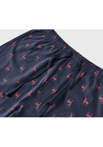 Tchibo Erkek Pijama, Kırmızı Tam. Baskılı Kırmızı