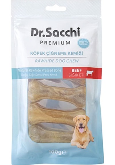 Dr.sacchi Premium Sığır Etli Doğal Sığır Derisi Press Kemik Tahılsız Köpek Ödülü 3 5li 100 Gr 109-30019.01