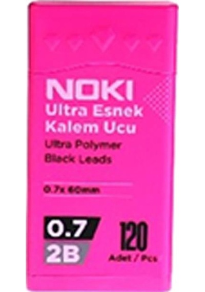 Noki Kalem Ucu Ultra Esnek 0.7 MM 2b Siyah 120'li Pembe