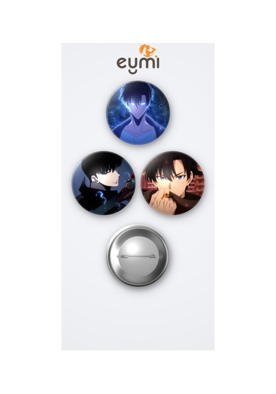 Solo Leveling Sung Jin Woo 3'lü Metal Rozet Seti 58mm İğneli Buton Çanta Yaka Rozeti Çok Renkli