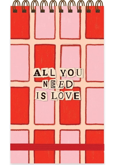 Keskin 9 X15 80 Yp. Çizgili Spiralli Vibes Defter - Love Kırmızı