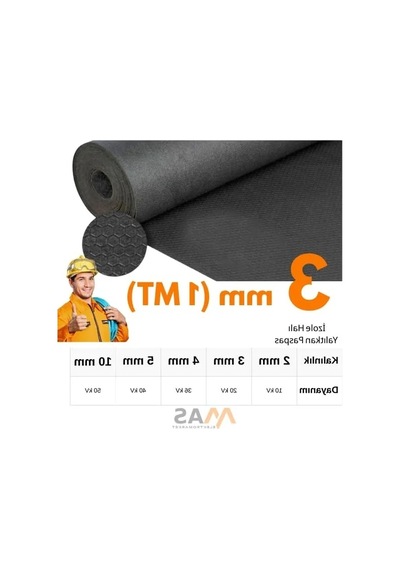 İzolet Halı Yalıtkan Paspas, 3mm Kalınlık, 1x1 Metre Açık Bej