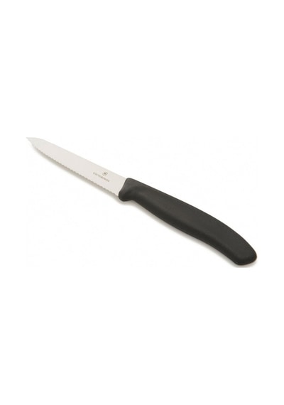 Victorinox 6.7733 Tırtıklı Soyma Bıçağı - Siyah/10 Cm Siyah