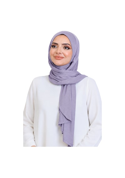 Modish Group Penye Boyun Kapamalı Şal Başörtü Hazır Giyim Turban Esnek Jersey Şal Gri