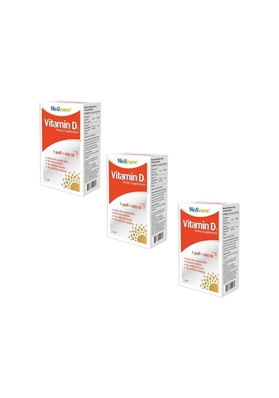 Wellcare Vitamin D3 600 Iu 5Ml Sprey 3 Adet