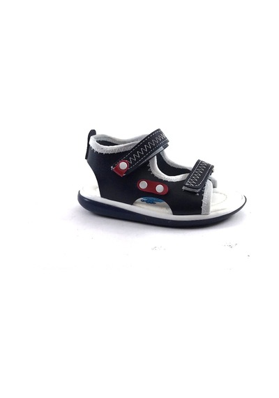 Şirin Bebe Lacivert Beyaz Erkek Çocuk Bebe Sandalet Ayakkabı